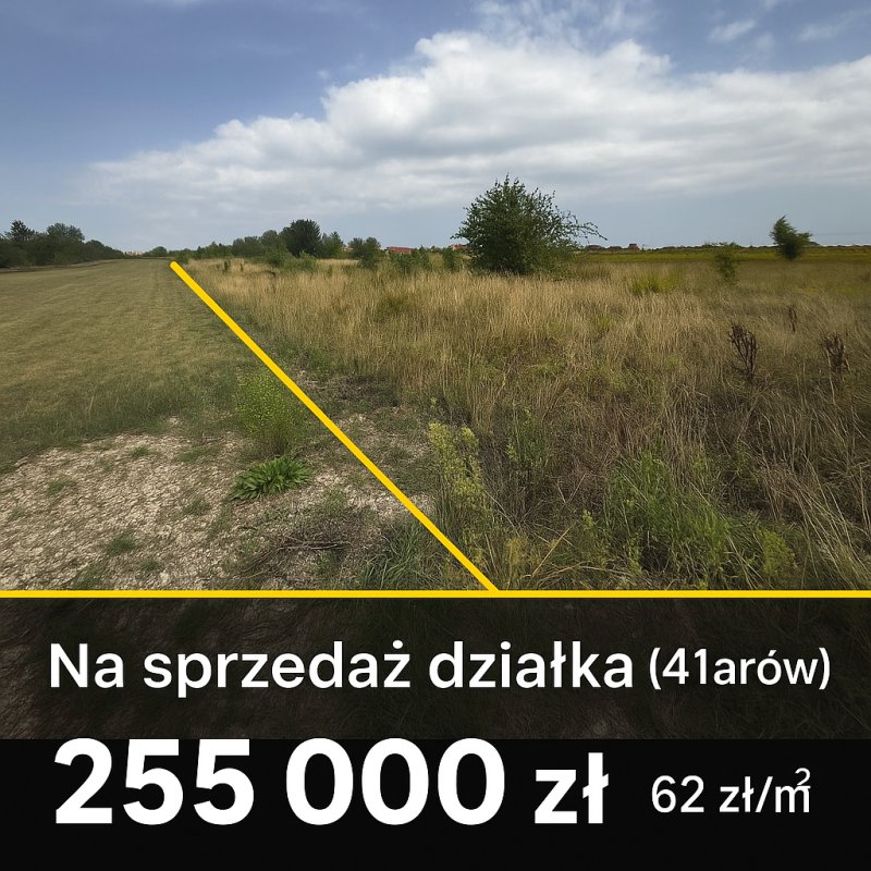 41 arów Działka rolno budowlana Tokarnia gmChęciny - 02